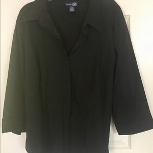 Venezia Black Button down Blouse